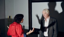 Nelly Ben Hayoun directing Rusty Schweickart, Apollo 9 Astronaut, Chairman Emeritus B612_Disaster Playground  by Nelly Ben Hayoun_Photo By Nick Ballon_ ©Nelly Ben Hayoun